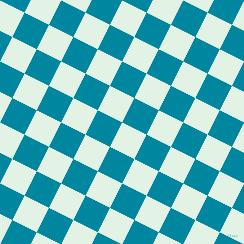 63/153 degree angle diagonal checkered chequered squares checker pattern checkers background, 88 pixel squares size, , Frosted Mint and Eastern Blue checkers chequered checkered squares seamless tileable