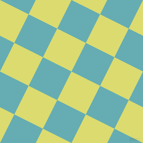 63/153 degree angle diagonal checkered chequered squares checker pattern checkers background, 110 pixel square size, , Goldenrod and Fountain Blue checkers chequered checkered squares seamless tileable