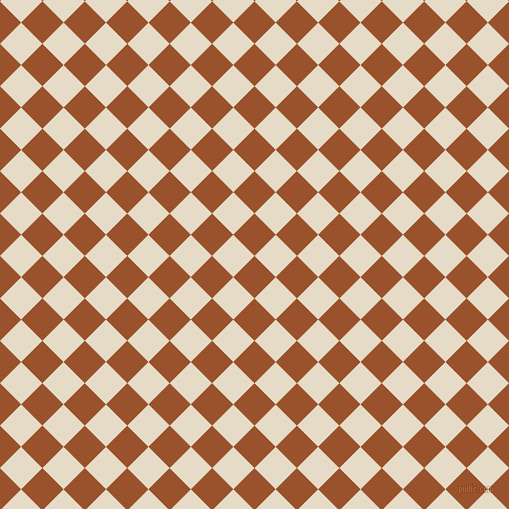 45/135 degree angle diagonal checkered chequered squares checker pattern checkers background, 30 pixel squares size, , Hawaiian Tan and Half Spanish White checkers chequered checkered squares seamless tileable