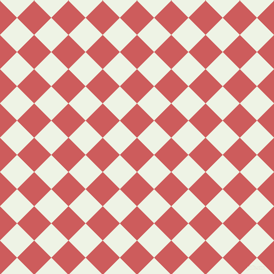 45/135 degree angle diagonal checkered chequered squares checker pattern checkers background, 49 pixel square size, , Indian Red and Saltpan checkers chequered checkered squares seamless tileable