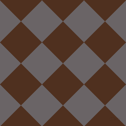 45/135 degree angle diagonal checkered chequered squares checker pattern checkers background, 104 pixel square size, Indian Tan and Scorpion checkers chequered checkered squares seamless tileable