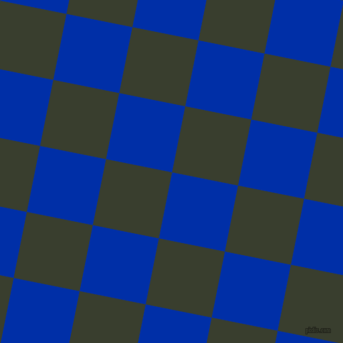 79/169 degree angle diagonal checkered chequered squares checker pattern checkers background, 95 pixel square size, , International Klein Blue and Log Cabin checkers chequered checkered squares seamless tileable