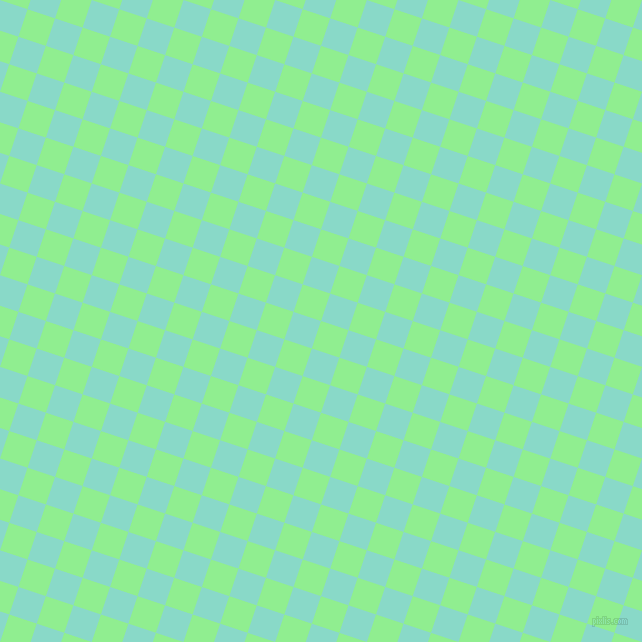 72/162 degree angle diagonal checkered chequered squares checker pattern checkers background, 29 pixel square size, , Light Green and Riptide checkers chequered checkered squares seamless tileable