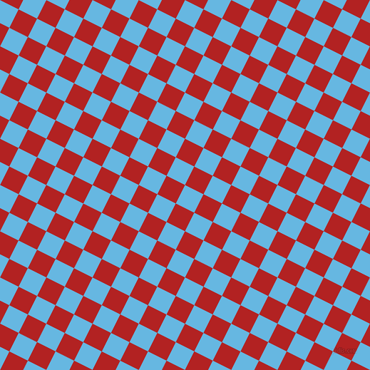 63/153 degree angle diagonal checkered chequered squares checker pattern checkers background, 29 pixel squares size, , Malibu and Fire Brick checkers chequered checkered squares seamless tileable