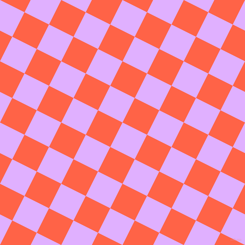 63/153 degree angle diagonal checkered chequered squares checker pattern checkers background, 90 pixel square size, Mauve and Tomato checkers chequered checkered squares seamless tileable