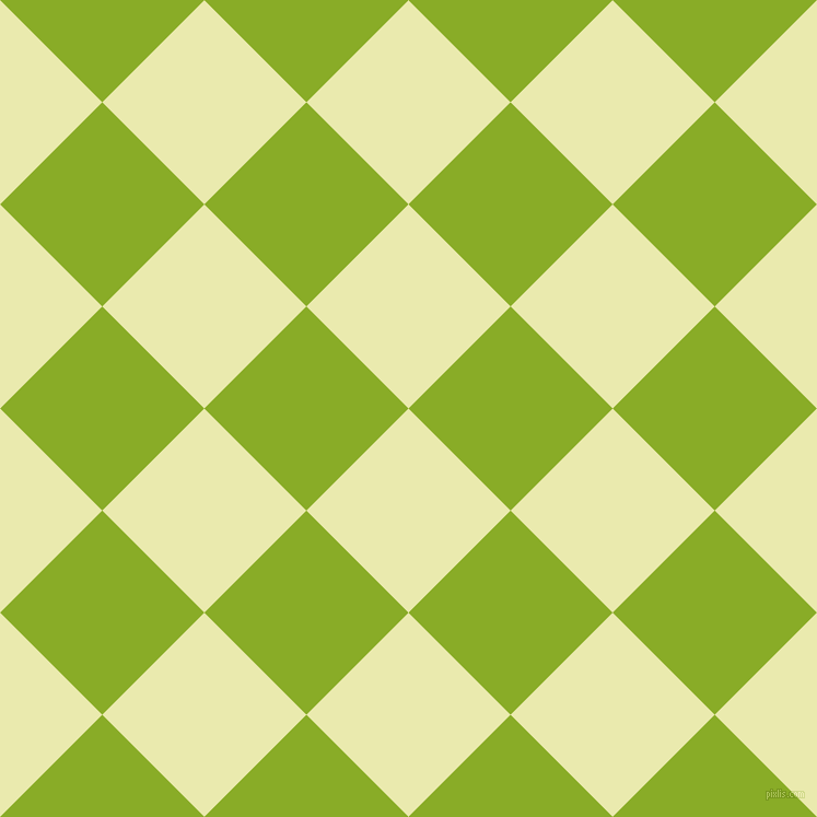45/135 degree angle diagonal checkered chequered squares checker pattern checkers background, 132 pixel square size, , Medium Goldenrod and Limerick checkers chequered checkered squares seamless tileable
