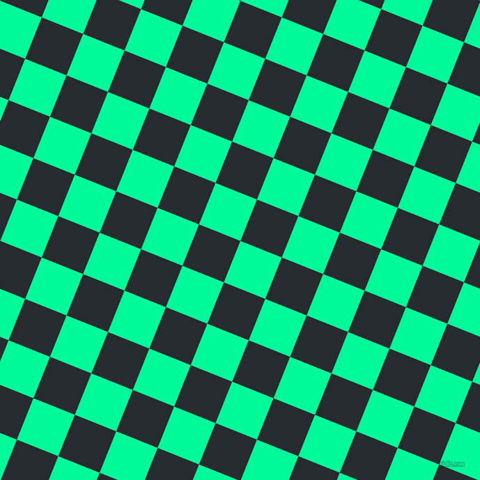 68/158 degree angle diagonal checkered chequered squares checker pattern checkers background, 64 pixel squares size, , Medium Spring Green and Blue Charcoal checkers chequered checkered squares seamless tileable