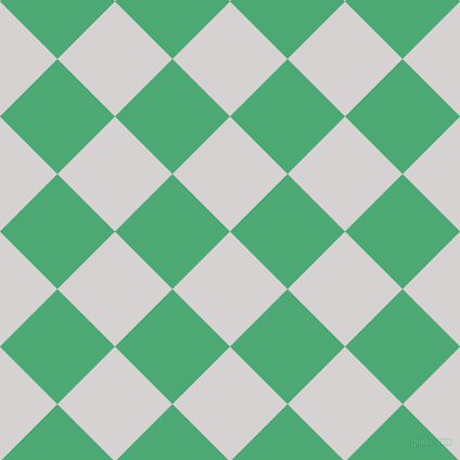 45/135 degree angle diagonal checkered chequered squares checker pattern checkers background, 75 pixel square size, , Mercury and Ocean Green checkers chequered checkered squares seamless tileable