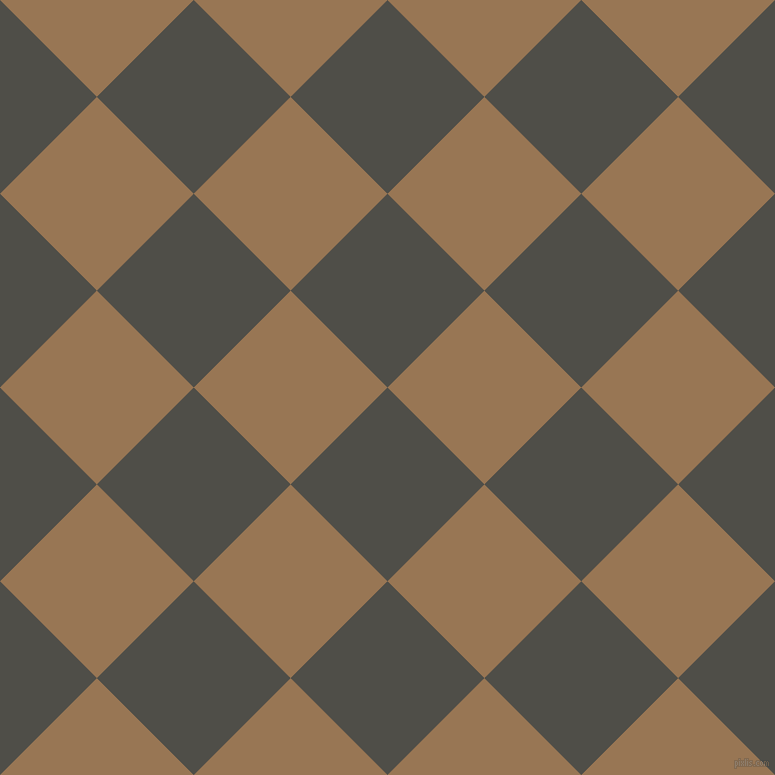 45/135 degree angle diagonal checkered chequered squares checker pattern checkers background, 137 pixel squares size, Merlin and Pale Brown checkers chequered checkered squares seamless tileable
