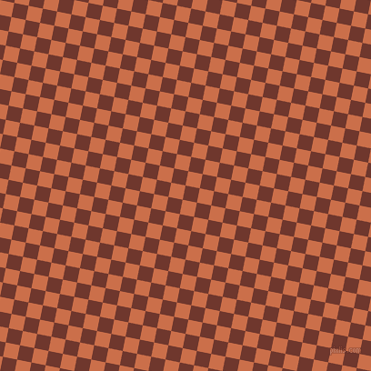 79/169 degree angle diagonal checkered chequered squares checker pattern checkers background, 16 pixel square size, Mocha and Red Damask checkers chequered checkered squares seamless tileable