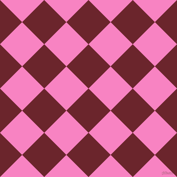 45/135 degree angle diagonal checkered chequered squares checker pattern checkers background, 102 pixel squares size, Monarch and Tea Rose checkers chequered checkered squares seamless tileable