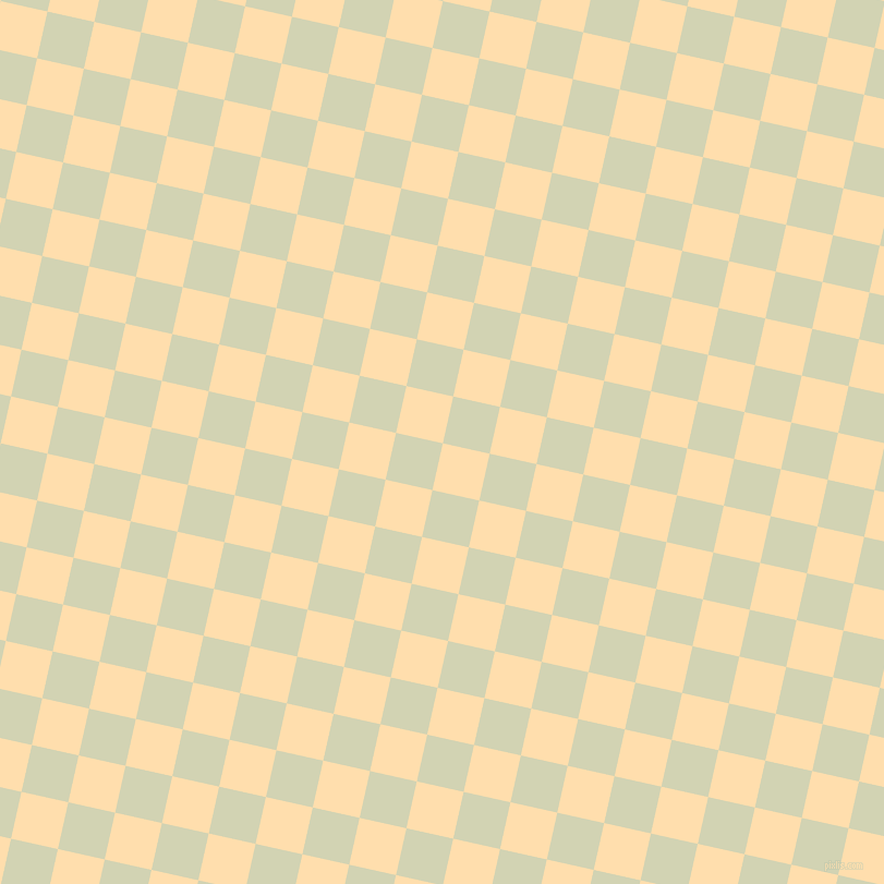 77/167 degree angle diagonal checkered chequered squares checker pattern checkers background, 44 pixel squares size, , Navajo White and Orinoco checkers chequered checkered squares seamless tileable
