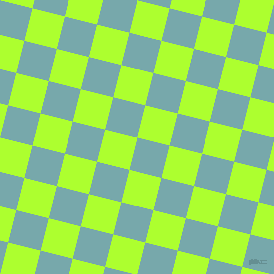 76/166 degree angle diagonal checkered chequered squares checker pattern checkers background, 67 pixel square size, Neptune and Green Yellow checkers chequered checkered squares seamless tileable