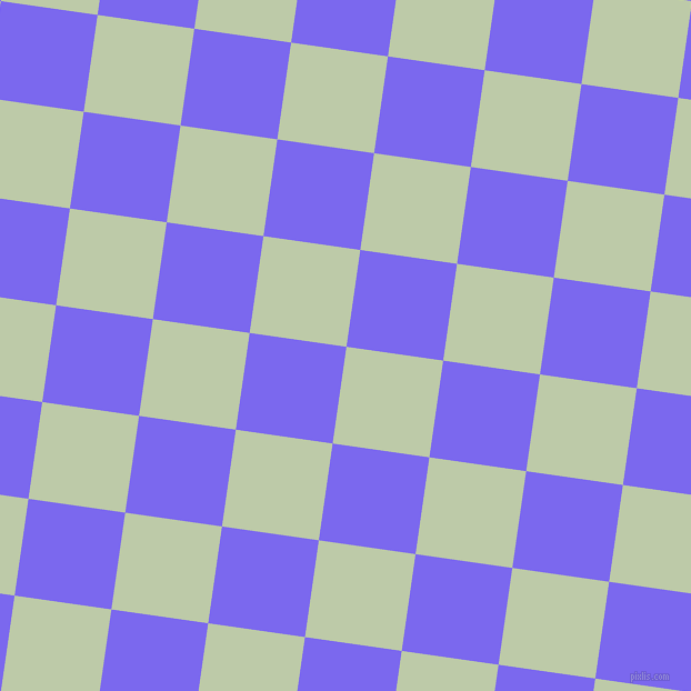 82/172 degree angle diagonal checkered chequered squares checker pattern checkers background, 88 pixel square size, , Pale Leaf and Medium Slate Blue checkers chequered checkered squares seamless tileable