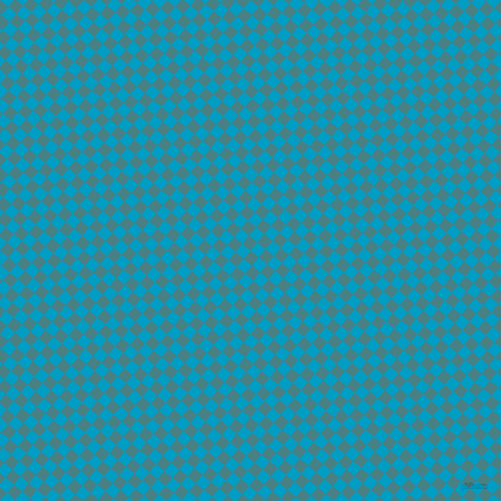 50/140 degree angle diagonal checkered chequered squares checker pattern checkers background, 15 pixel square size, Paradiso and Pacific Blue checkers chequered checkered squares seamless tileable