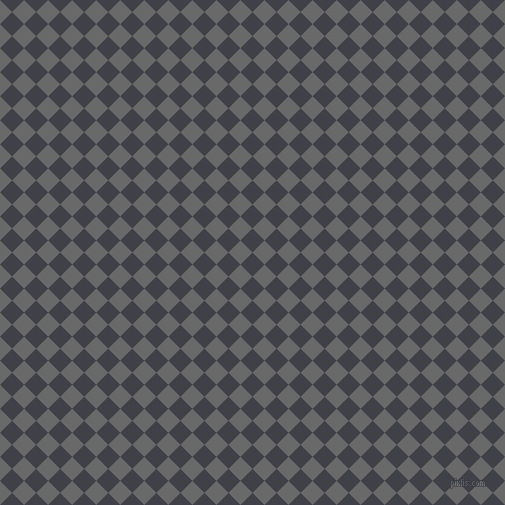 45/135 degree angle diagonal checkered chequered squares checker pattern checkers background, 17 pixel square size, Payne's Grey and Dim Gray checkers chequered checkered squares seamless tileable