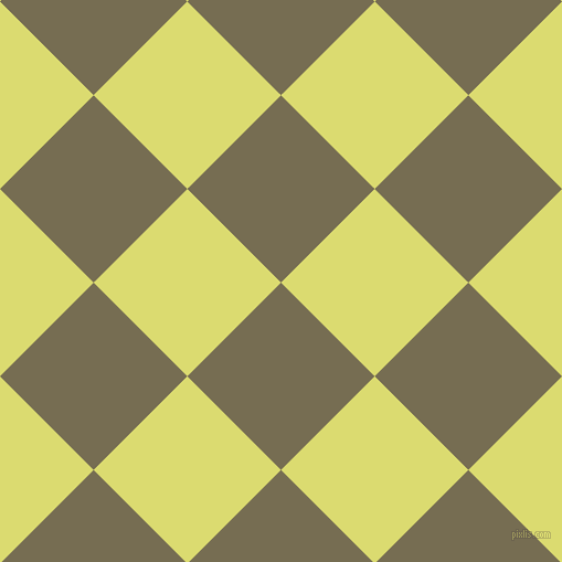 45/135 degree angle diagonal checkered chequered squares checker pattern checkers background, 120 pixel squares size, Peat and Goldenrod checkers chequered checkered squares seamless tileable