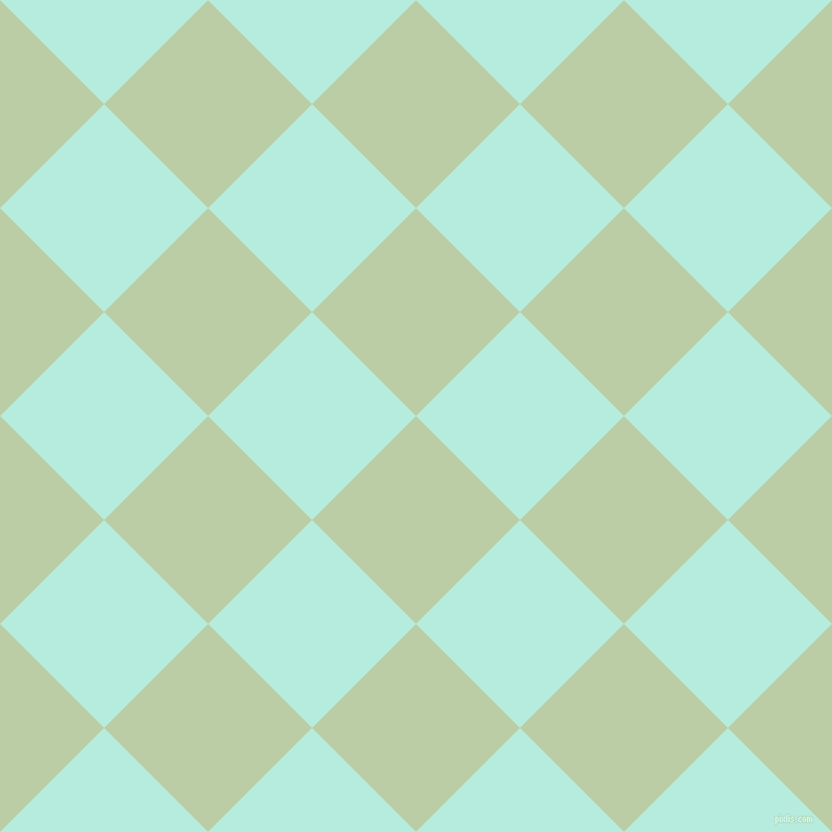 45/135 degree angle diagonal checkered chequered squares checker pattern checkers background, 135 pixel square size, , Pixie Green and Water Leaf checkers chequered checkered squares seamless tileable