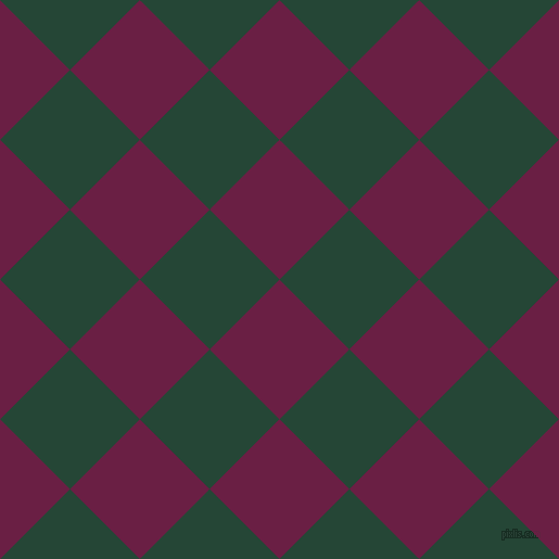 45/135 degree angle diagonal checkered chequered squares checker pattern checkers background, 91 pixel square size, Pompadour and Bottle Green checkers chequered checkered squares seamless tileable