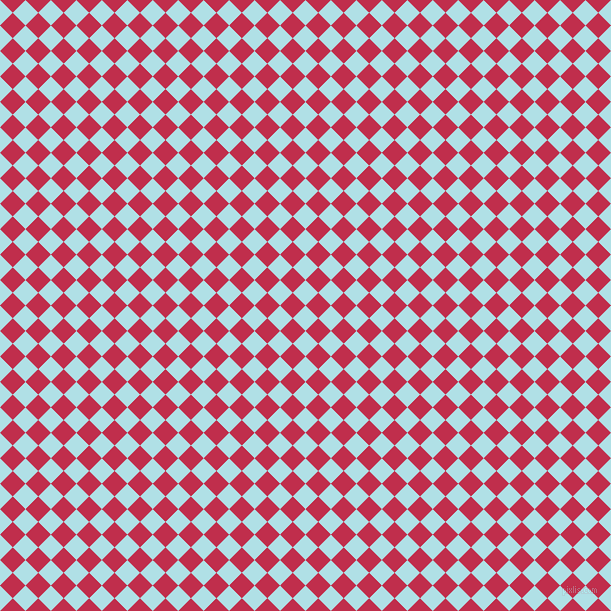 45/135 degree angle diagonal checkered chequered squares checker pattern checkers background, 18 pixel squares size, , Powder Blue and Old Rose checkers chequered checkered squares seamless tileable