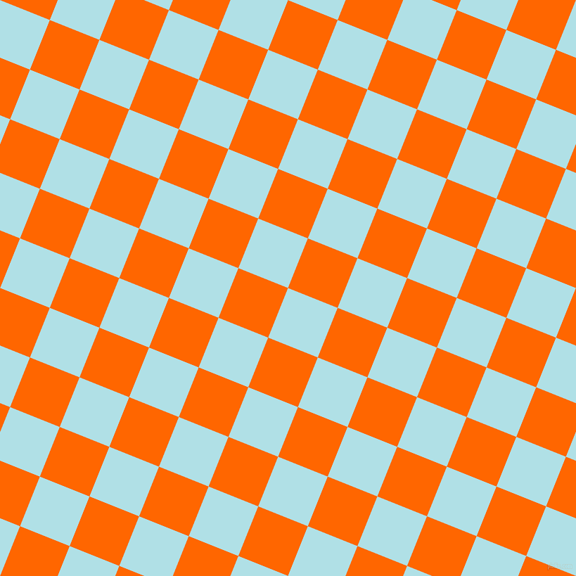 68/158 degree angle diagonal checkered chequered squares checker pattern checkers background, 76 pixel squares size, , Powder Blue and Safety Orange checkers chequered checkered squares seamless tileable