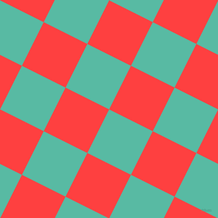 63/153 degree angle diagonal checkered chequered squares checker pattern checkers background, 166 pixel square size, , Puerto Rico and Coral Red checkers chequered checkered squares seamless tileable