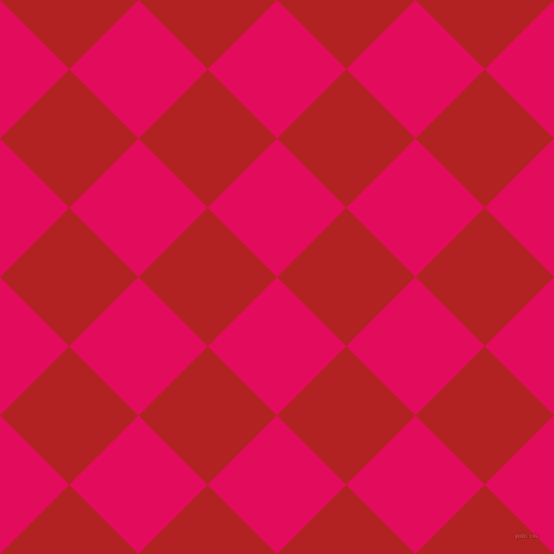 45/135 degree angle diagonal checkered chequered squares checker pattern checkers background, 140 pixel squares size, , Razzmatazz and Fire Brick checkers chequered checkered squares seamless tileable