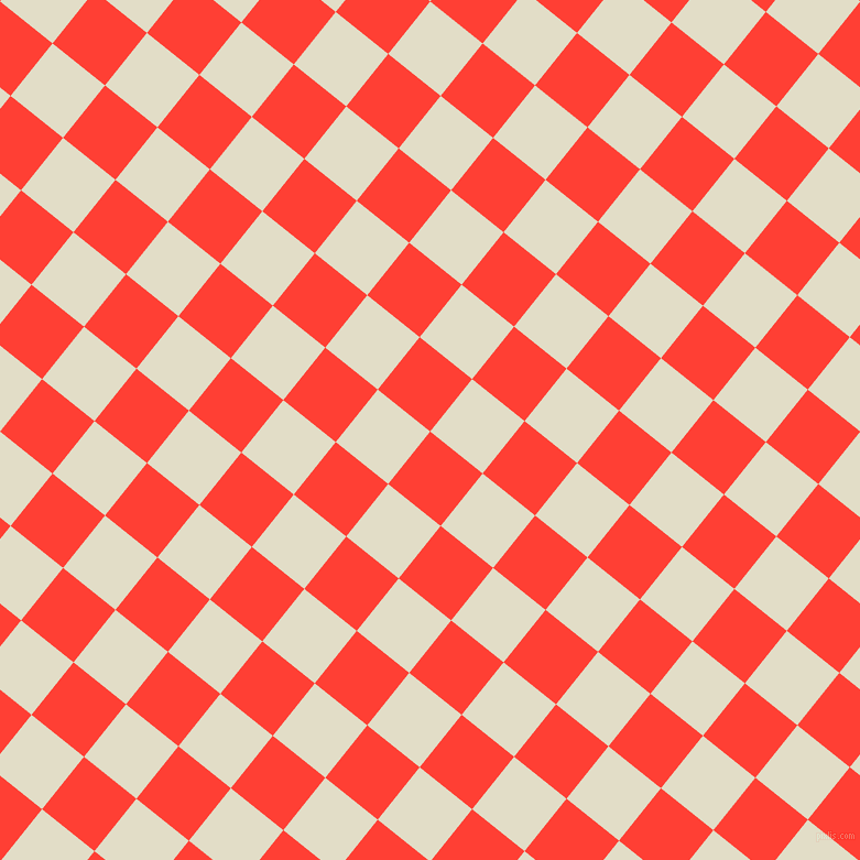 51/141 degree angle diagonal checkered chequered squares checker pattern checkers background, 61 pixel squares size, , Red Orange and Travertine checkers chequered checkered squares seamless tileable