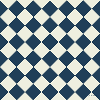45/135 degree angle diagonal checkered chequered squares checker pattern checkers background, 48 pixel square size, Regal Blue and Sugar Cane checkers chequered checkered squares seamless tileable