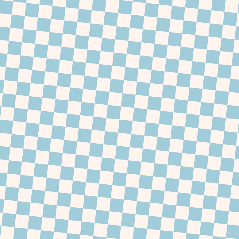 84/174 degree angle diagonal checkered chequered squares checker pattern checkers background, 43 pixel squares size, , Regent St Blue and Seashell checkers chequered checkered squares seamless tileable