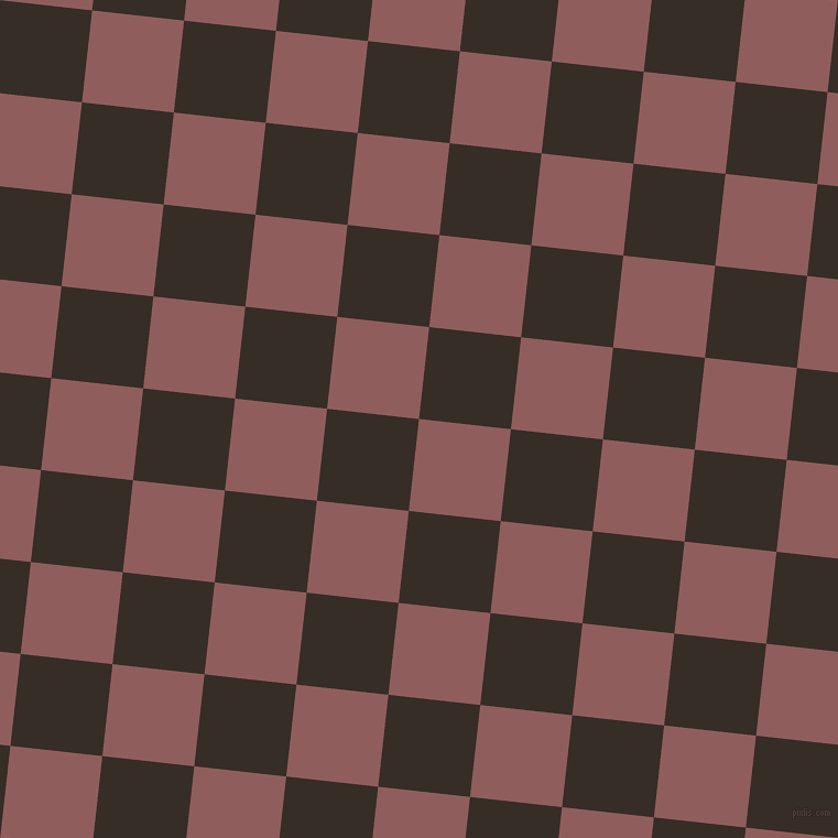 84/174 degree angle diagonal checkered chequered squares checker pattern checkers background, 84 pixel squares size, Rose Taupe and Coffee Bean checkers chequered checkered squares seamless tileable