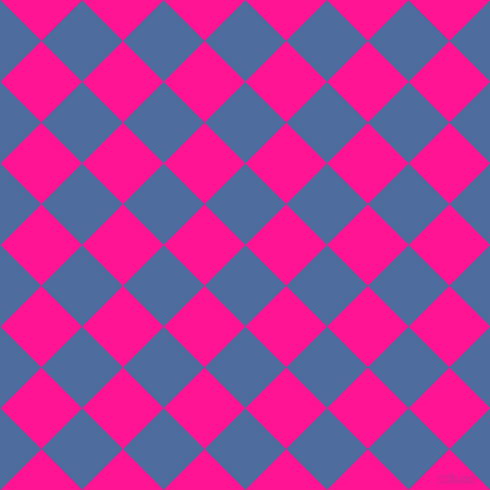 45/135 degree angle diagonal checkered chequered squares checker pattern checkers background, 53 pixel square size, , San Marino and Deep Pink checkers chequered checkered squares seamless tileable