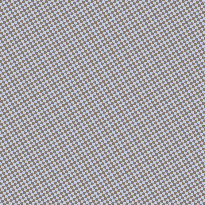 76/166 degree angle diagonal checkered chequered squares checker pattern checkers background, 9 pixel square size, , Sand Dune and Periwinkle checkers chequered checkered squares seamless tileable