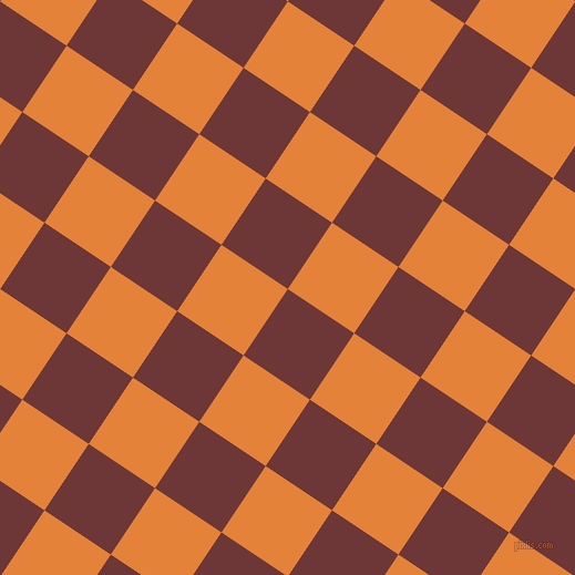 56/146 degree angle diagonal checkered chequered squares checker pattern checkers background, 72 pixel square size, , Sanguine Brown and West Side checkers chequered checkered squares seamless tileable