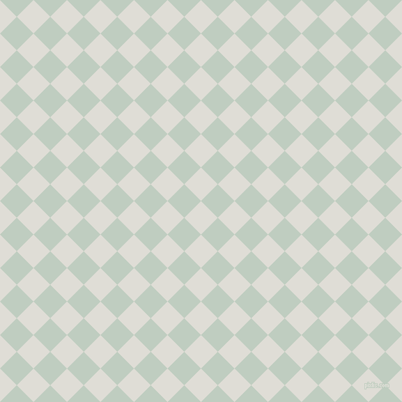 45/135 degree angle diagonal checkered chequered squares checker pattern checkers background, 34 pixel square size, , Sea Fog and Paris White checkers chequered checkered squares seamless tileable