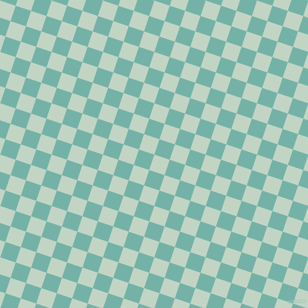 72/162 degree angle diagonal checkered chequered squares checker pattern checkers background, 33 pixel squares size, , Sea Mist and Gulf Stream checkers chequered checkered squares seamless tileable