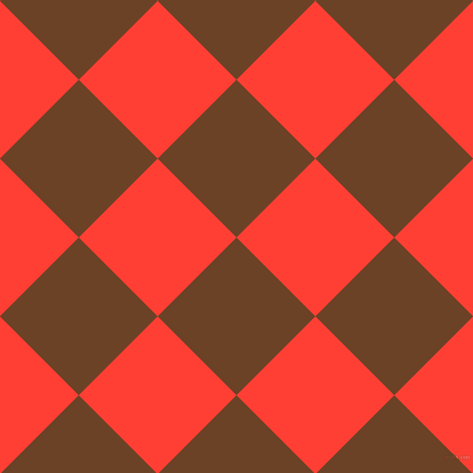 45/135 degree angle diagonal checkered chequered squares checker pattern checkers background, 162 pixel square size, , Semi-Sweet Chocolate and Red Orange checkers chequered checkered squares seamless tileable