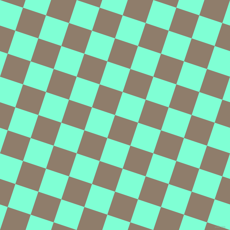 72/162 degree angle diagonal checkered chequered squares checker pattern checkers background, 82 pixel square size, Squirrel and Aquamarine checkers chequered checkered squares seamless tileable