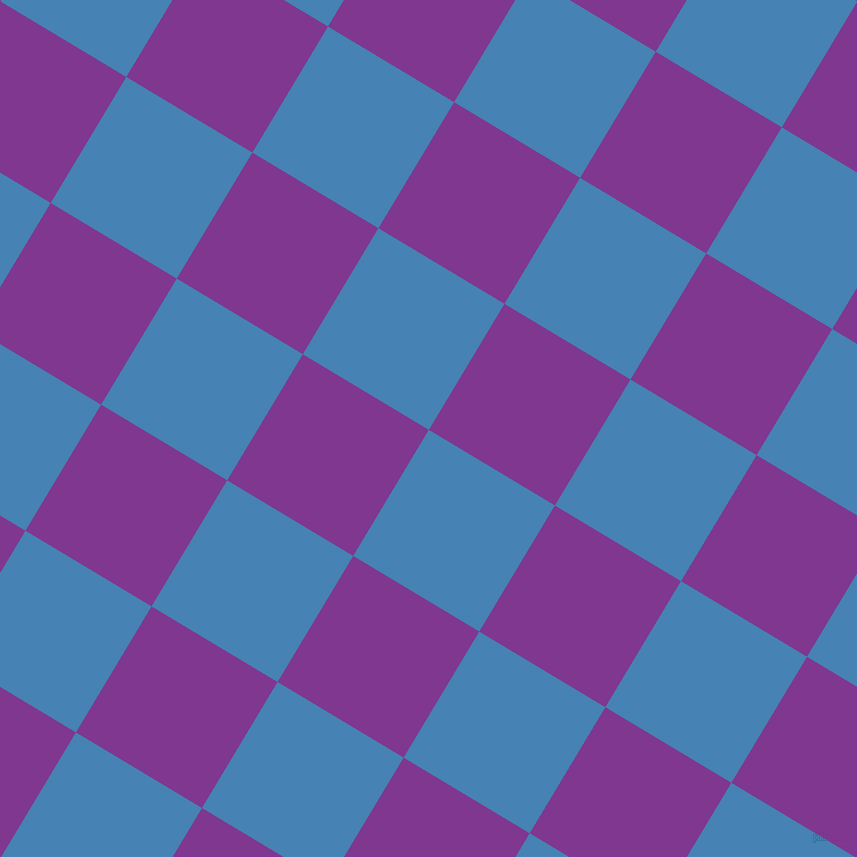 59/149 degree angle diagonal checkered chequered squares checker pattern checkers background, 147 pixel squares size, Steel Blue and Vivid Violet checkers chequered checkered squares seamless tileable