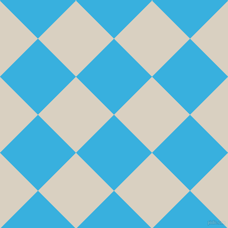 45/135 degree angle diagonal checkered chequered squares checker pattern checkers background, 108 pixel square size, Summer Sky and Blanc checkers chequered checkered squares seamless tileable