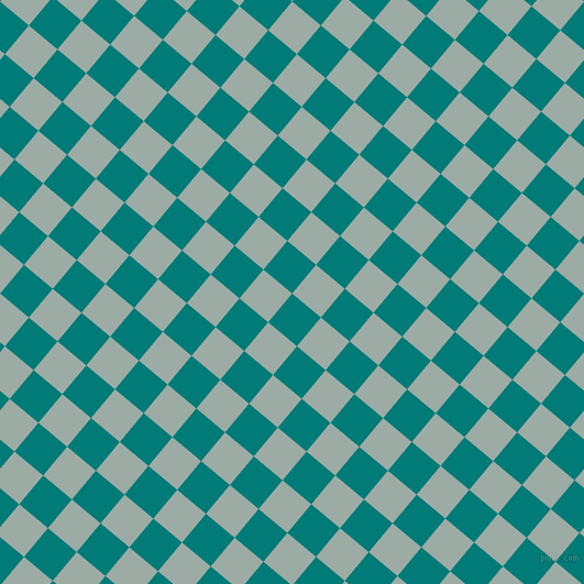 50/140 degree angle diagonal checkered chequered squares checker pattern checkers background, 34 pixel squares size, , Surfie Green and Tower Grey checkers chequered checkered squares seamless tileable