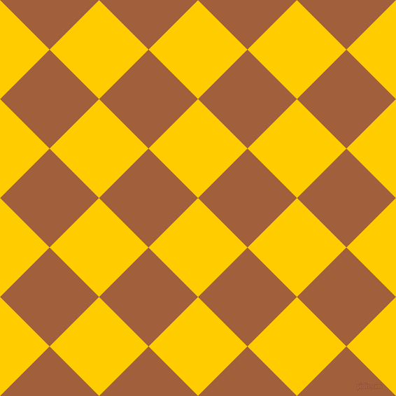 45/135 degree angle diagonal checkered chequered squares checker pattern checkers background, 100 pixel squares size, , Tangerine Yellow and Desert checkers chequered checkered squares seamless tileable