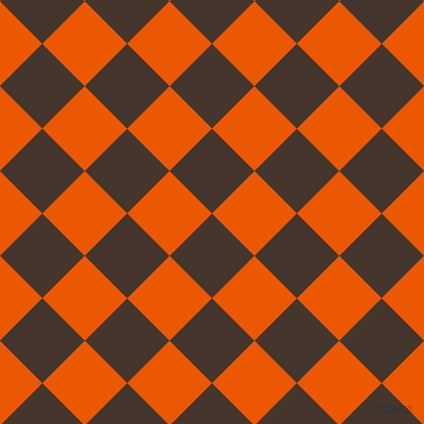 45/135 degree angle diagonal checkered chequered squares checker pattern checkers background, 60 pixel square size, , Tobago and Persimmon checkers chequered checkered squares seamless tileable