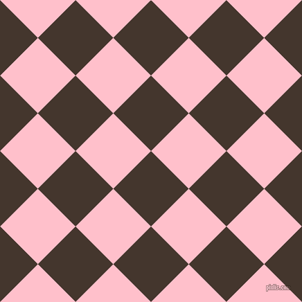 45/135 degree angle diagonal checkered chequered squares checker pattern checkers background, 77 pixel squares size, , Tobago and Pink checkers chequered checkered squares seamless tileable