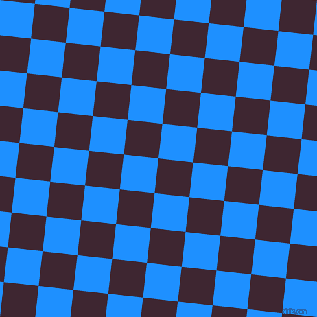 84/174 degree angle diagonal checkered chequered squares checker pattern checkers background, 51 pixel square size, , Toledo and Dodger Blue checkers chequered checkered squares seamless tileable