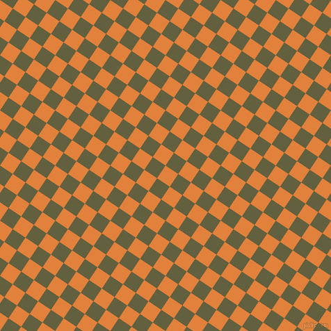 56/146 degree angle diagonal checkered chequered squares checker pattern checkers background, 22 pixel squares size, Tree Poppy and Verdigris checkers chequered checkered squares seamless tileable