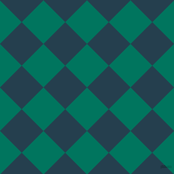 45/135 degree angle diagonal checkered chequered squares checker pattern checkers background, 101 pixel squares size, , Tropical Rain Forest and Nile Blue checkers chequered checkered squares seamless tileable