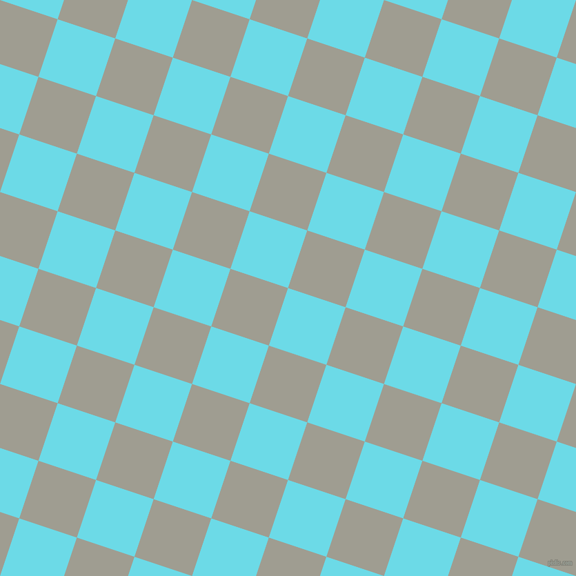 72/162 degree angle diagonal checkered chequered squares checker pattern checkers background, 88 pixel squares size, Turquoise Blue and Dawn checkers chequered checkered squares seamless tileable