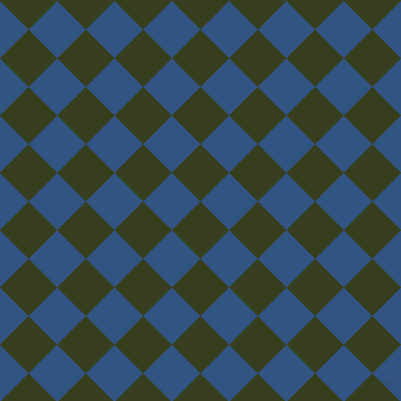 45/135 degree angle diagonal checkered chequered squares checker pattern checkers background, 58 pixel square size, , Turtle Green and St Tropaz checkers chequered checkered squares seamless tileable