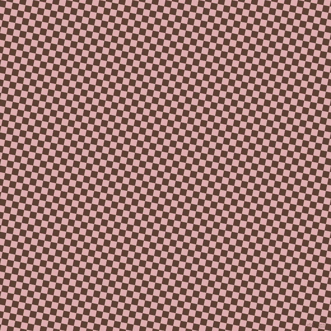 79/169 degree angle diagonal checkered chequered squares checker pattern checkers background, 13 pixel square size, , Very Dark Brown and Pale Chestnut checkers chequered checkered squares seamless tileable